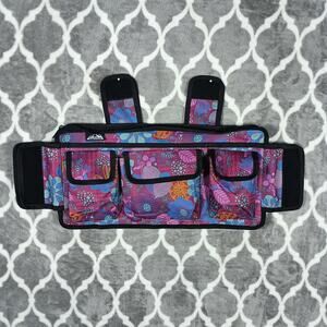 SupreGear Wheelchair Walker Organizer Bag Floral Multi Pocket Storage Pouch